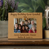 Personalised Happy Birthday and Title any Age Wooden Photo Frame Gift